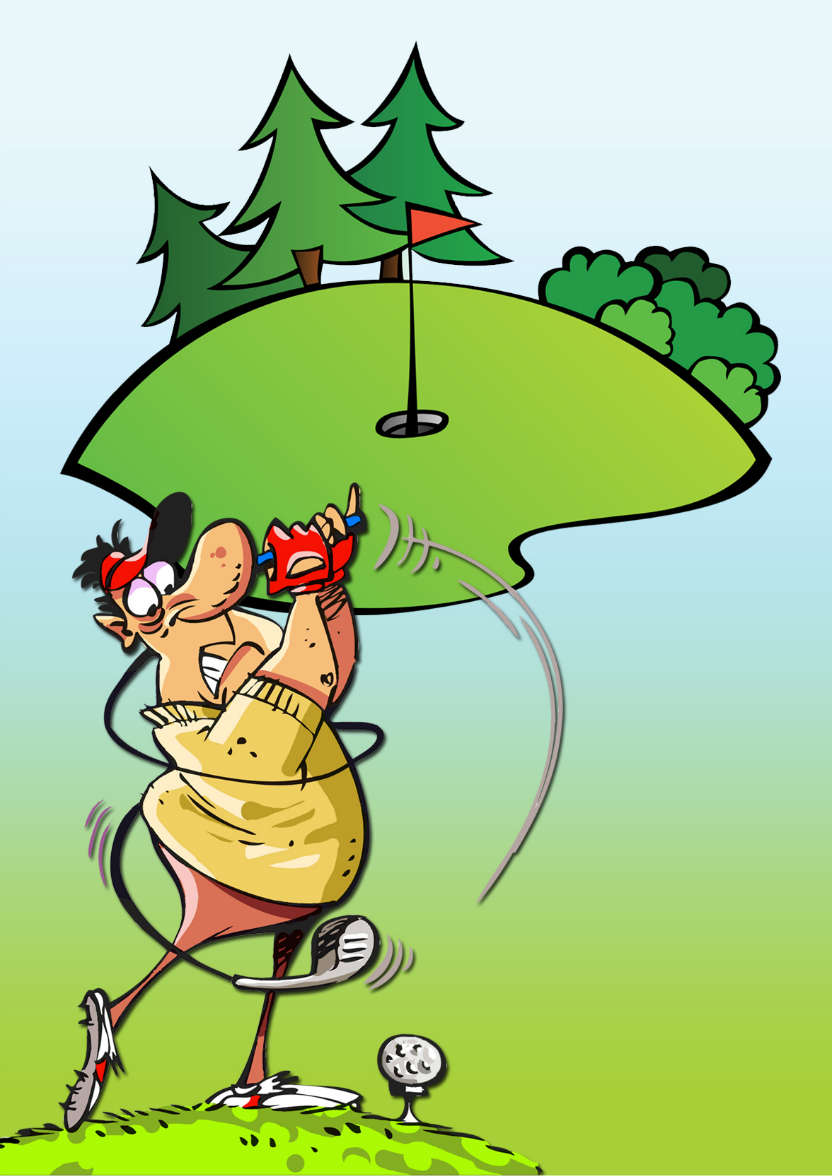 Humorous Golf Card - card made with Crafty Bob's Card Creator