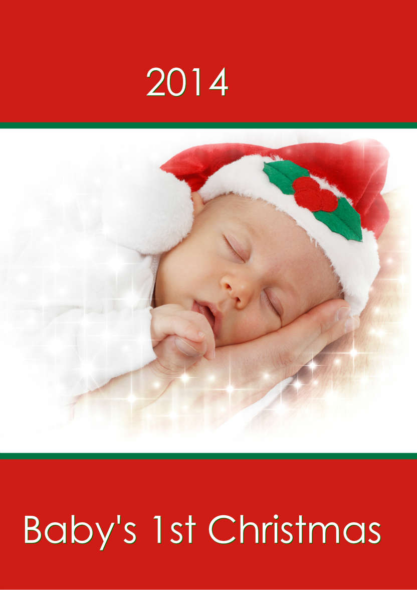 Baby's First Christmas - card made with Crafty Bob's Card Creator