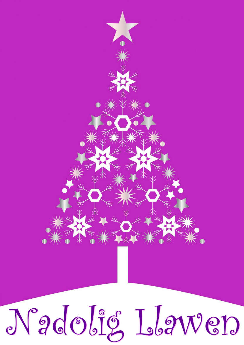 Christmas Tree Pink - card made with Crafty Bob's Card Creator