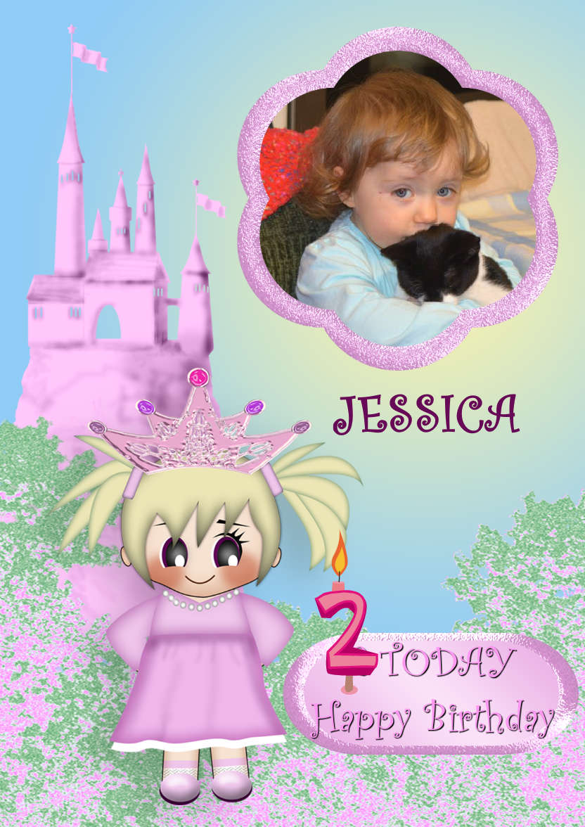 Little Princess - card made with Crafty Bob's Card Creator
