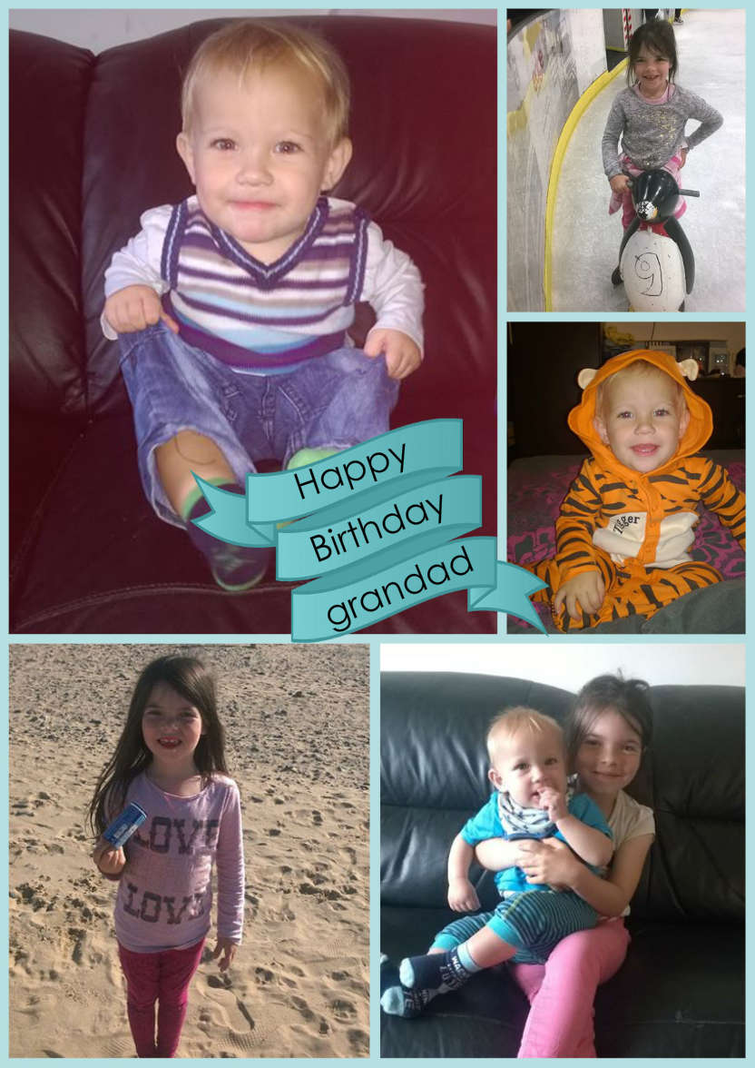 Multi-photo Card with Banner Green - card made with Crafty Bob's Card Creator