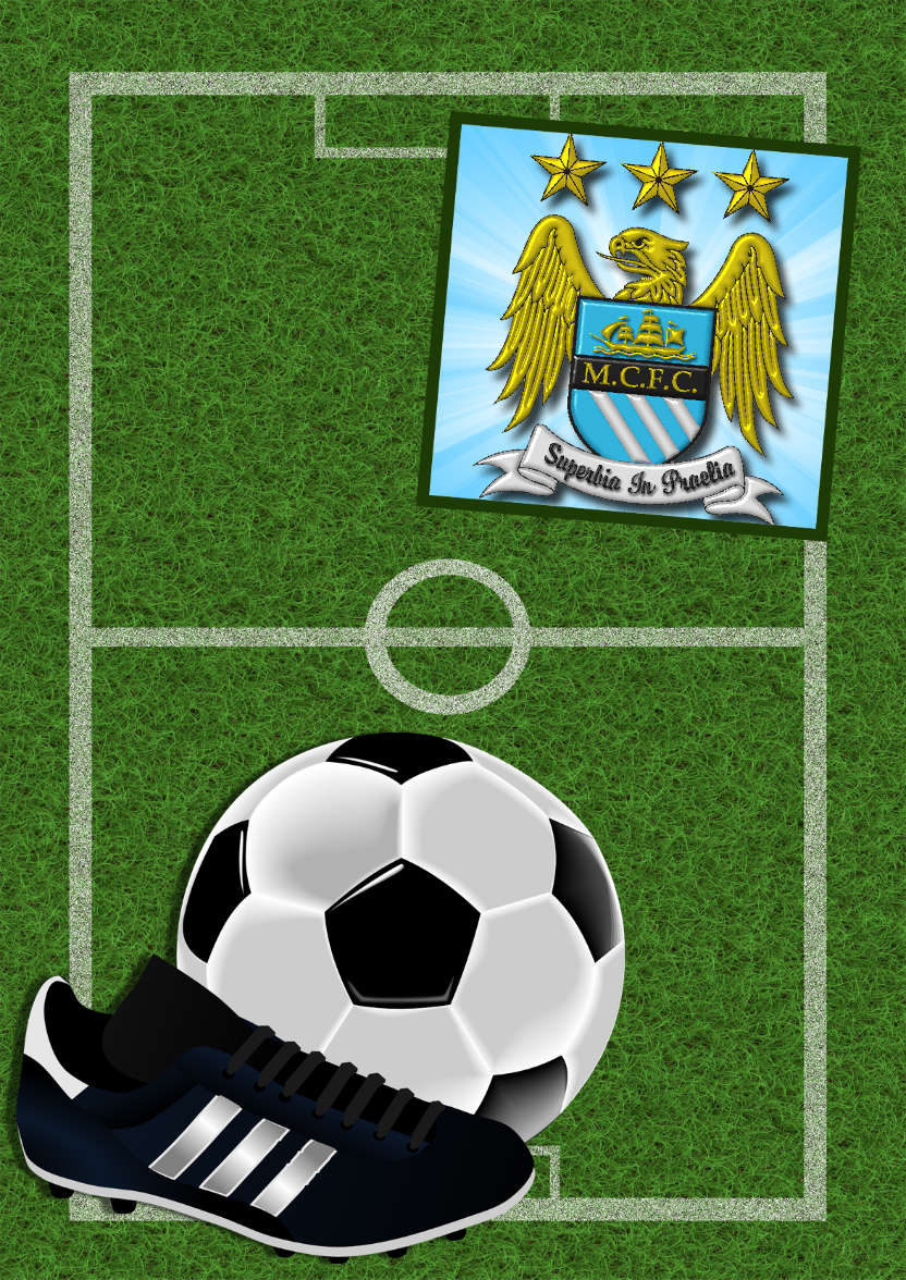 Football Aperture Photo Card - card made with Crafty Bob's Card Creator