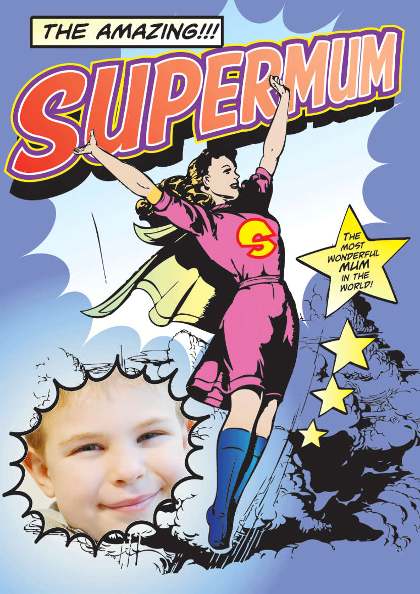 Supermum - card made with Crafty Bob's Card Creator