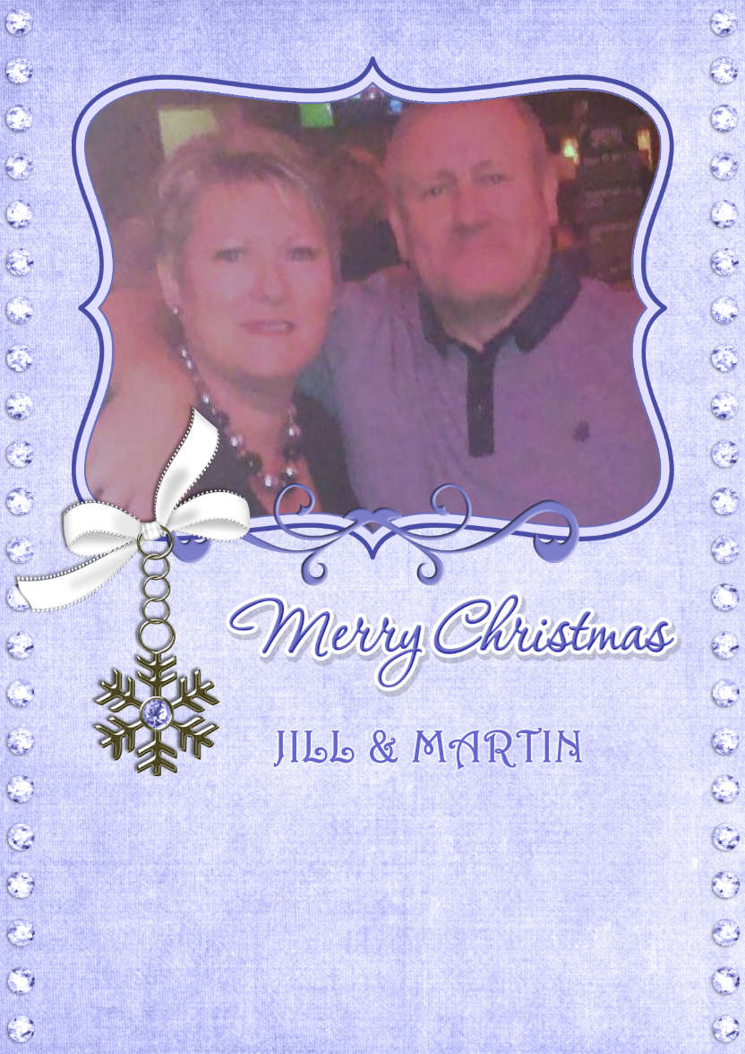 Christmas Bling Photo Card - card made with Crafty Bob's Card Creator