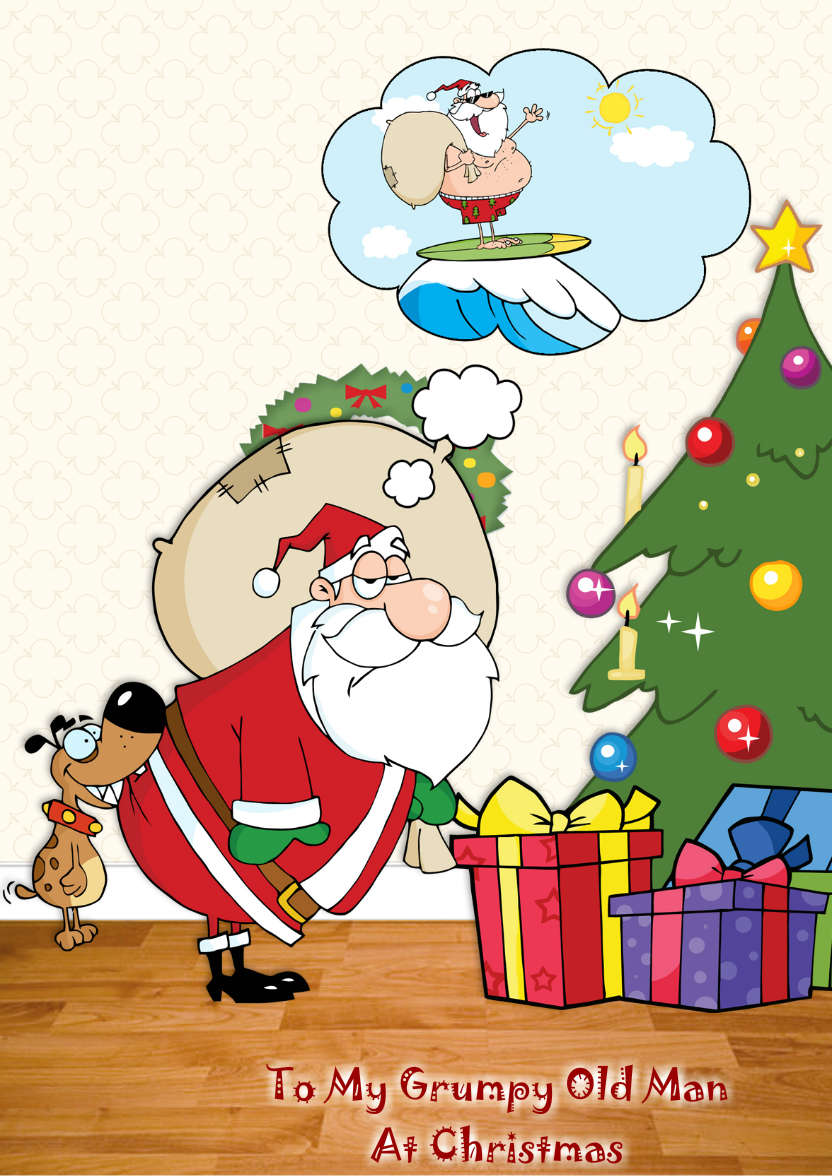 Fed Up Santa - card made with Crafty Bob's Card Creator