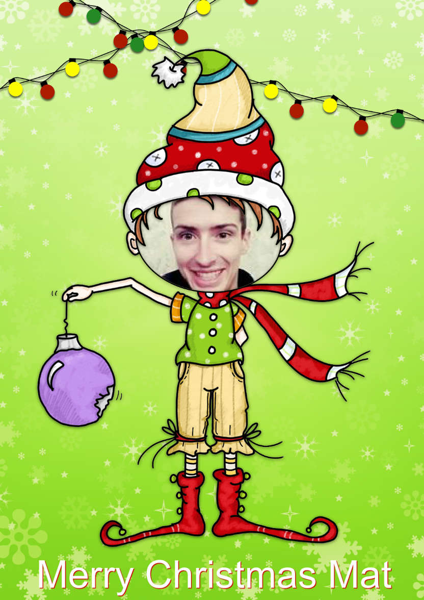 Christmas Elf Photo Card - card made with Crafty Bob's Card Creator