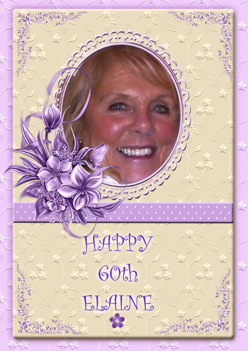Lacy and Floral Design for Many Occasions #3 - card made with Crafty Bob's Card Creator