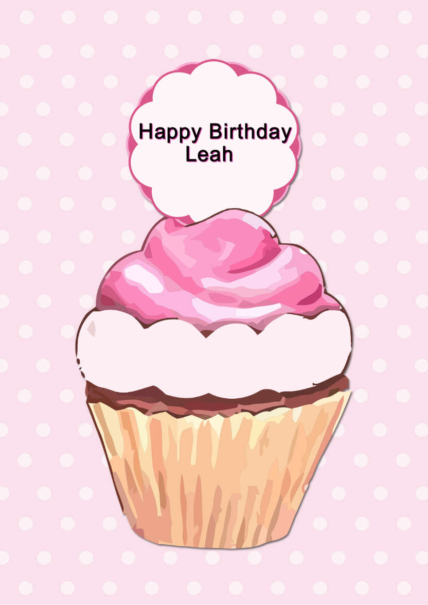Birthday Cupcake - card made with Crafty Bob's Card Creator