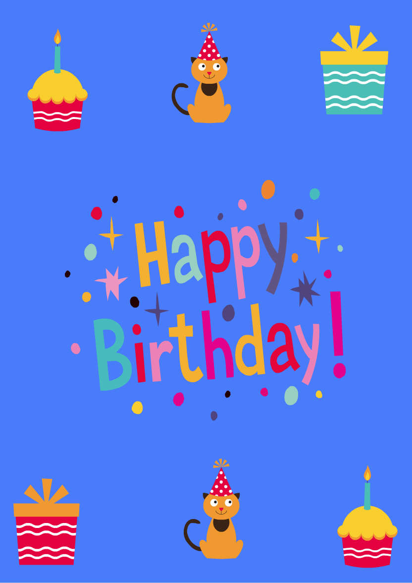 Dark Blue Plain Background - card made with Crafty Bob's Card Creator