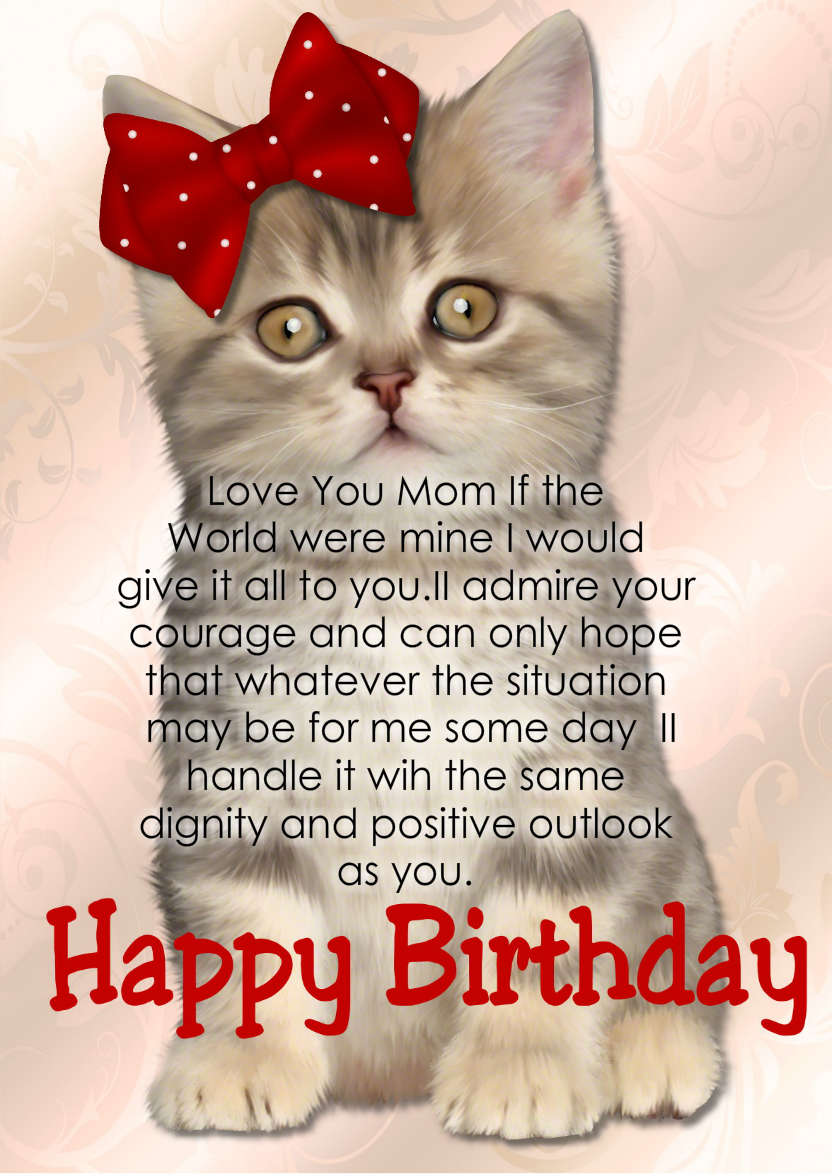 Cute Kitten Happy Birthday - card made with Crafty Bob's Card Creator