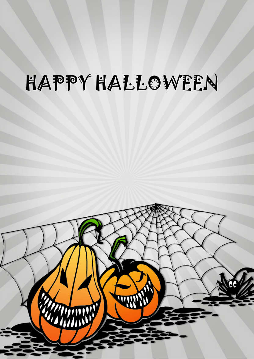 Spooky Pumpkins Halloween Card/invitation - card made with Crafty Bob's Card Creator