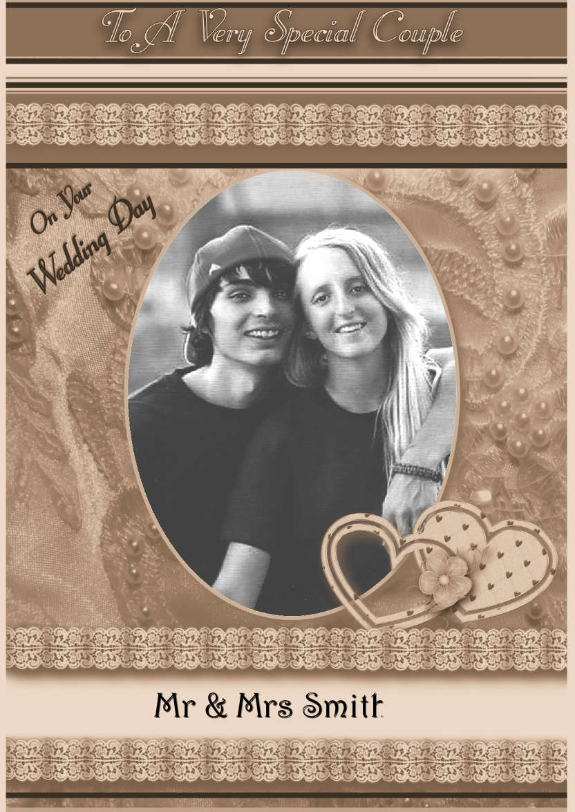 On Your Wedding Day - card made with Crafty Bob's Card Creator