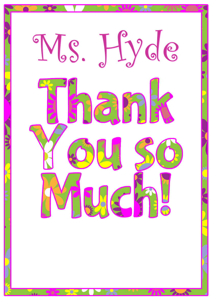 Thank You Floral Word Art Card Front - card made with Crafty Bob's Card Creator