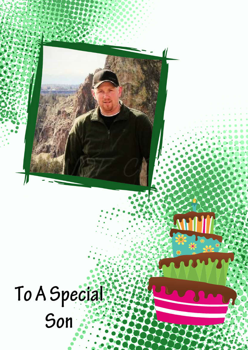 Grunge Frame Aperture Card Green - card made with Crafty Bob's Card Creator