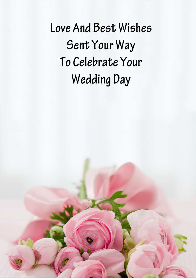 Pink Wedding Bouquet Card - card made with Crafty Bob's Card Creator