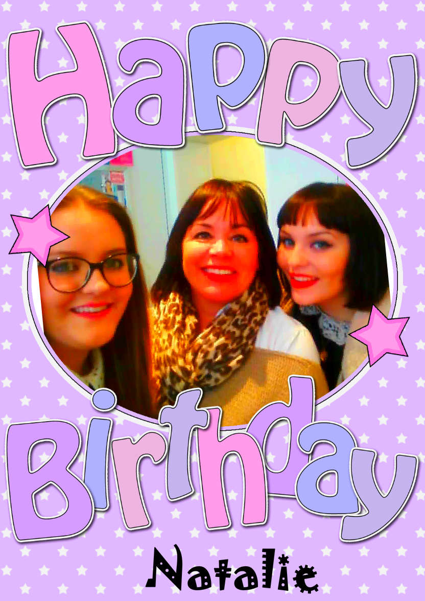 Birthday Stars Photo Upload Card - card made with Crafty Bob's Card Creator