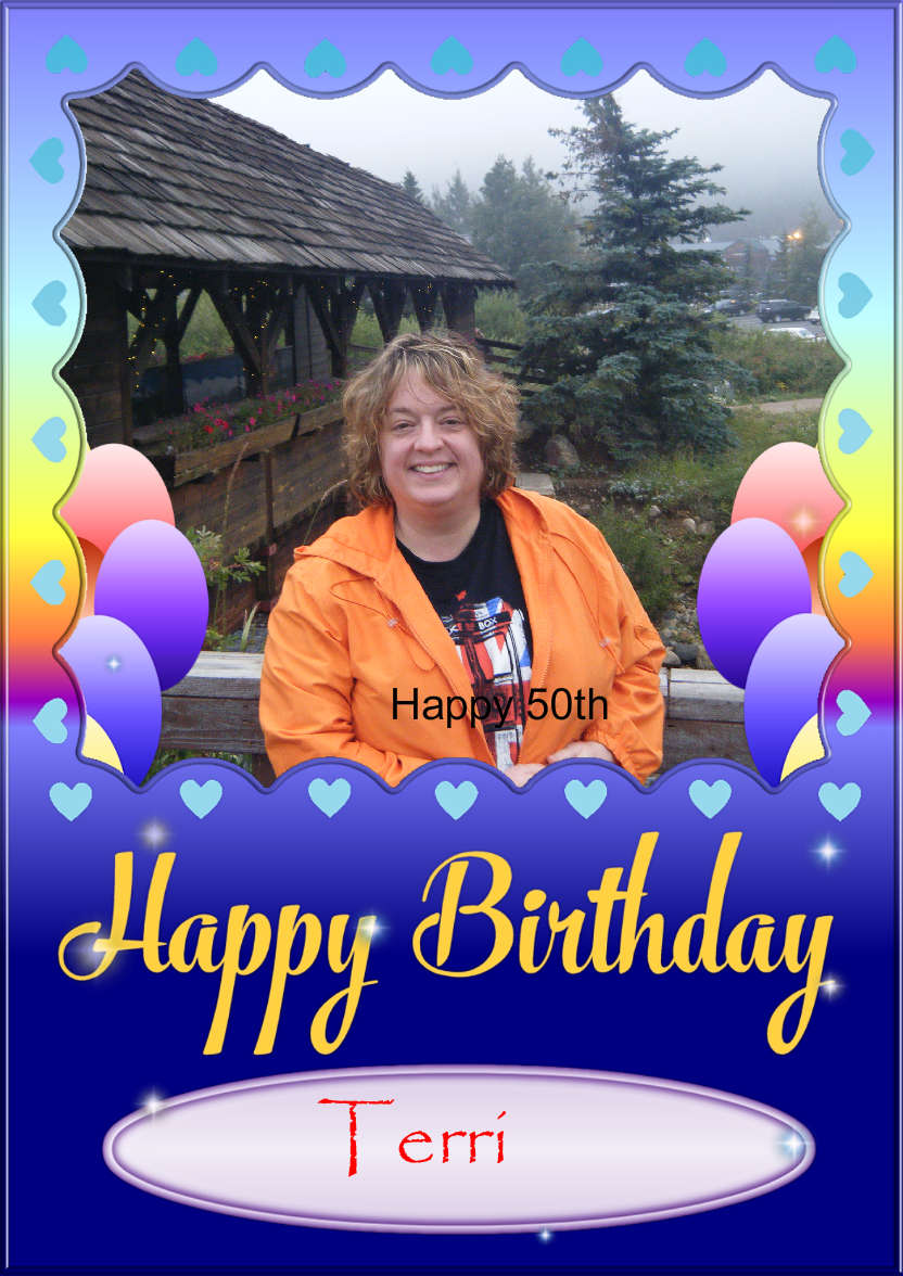 Rainbow Birthday Hearts - card made with Crafty Bob's Card Creator