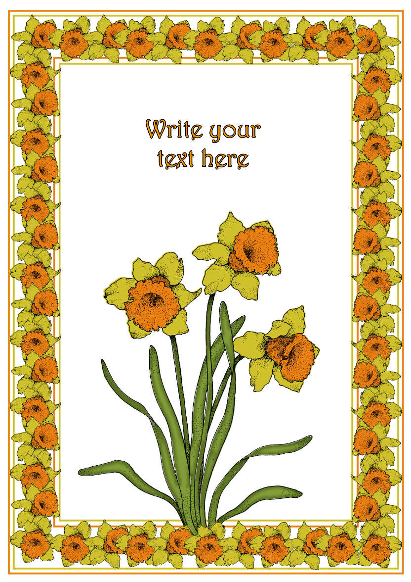 Daffodils - card made with Crafty Bob's Card Creator