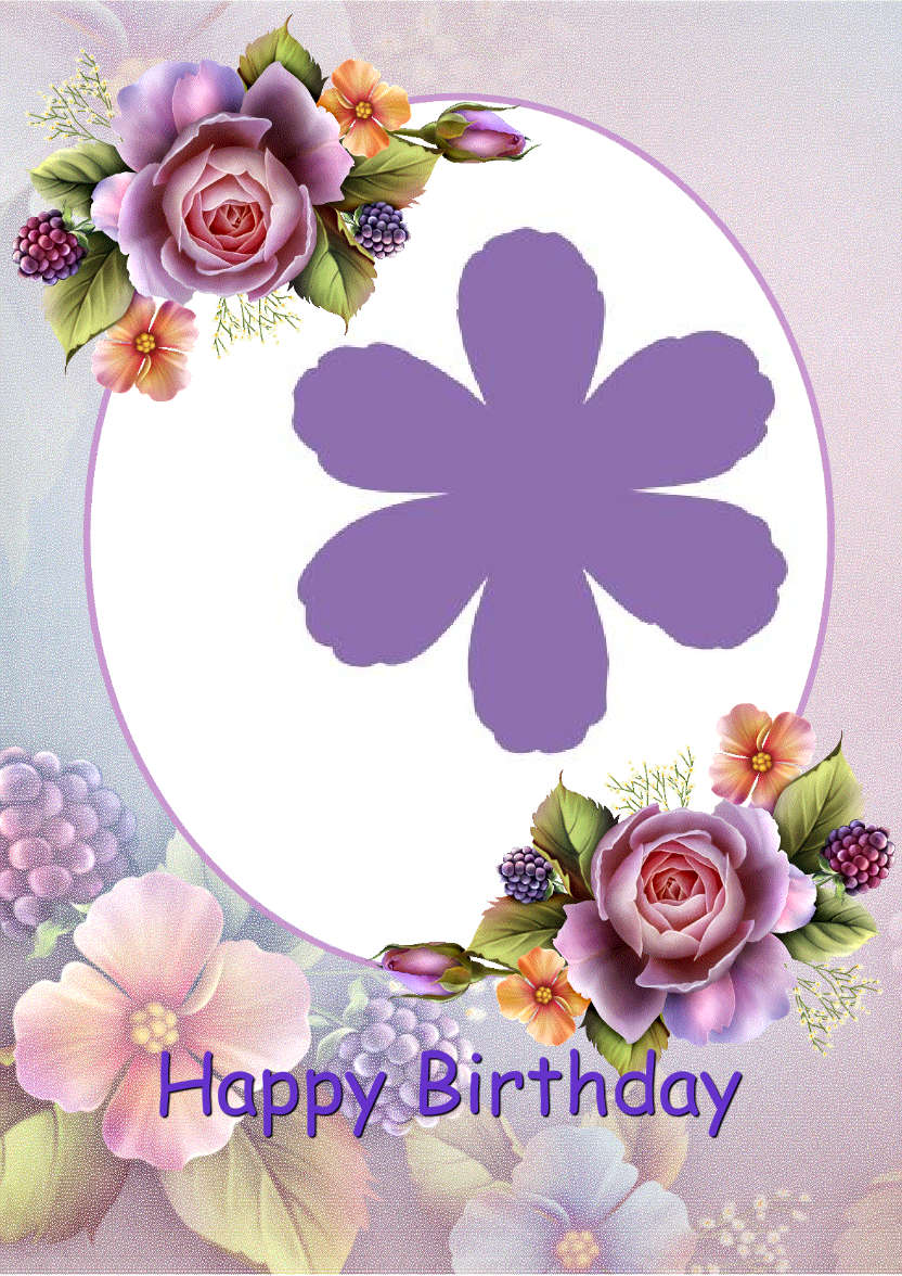 Soft Floral Photo Frame - card made with Crafty Bob's Card Creator