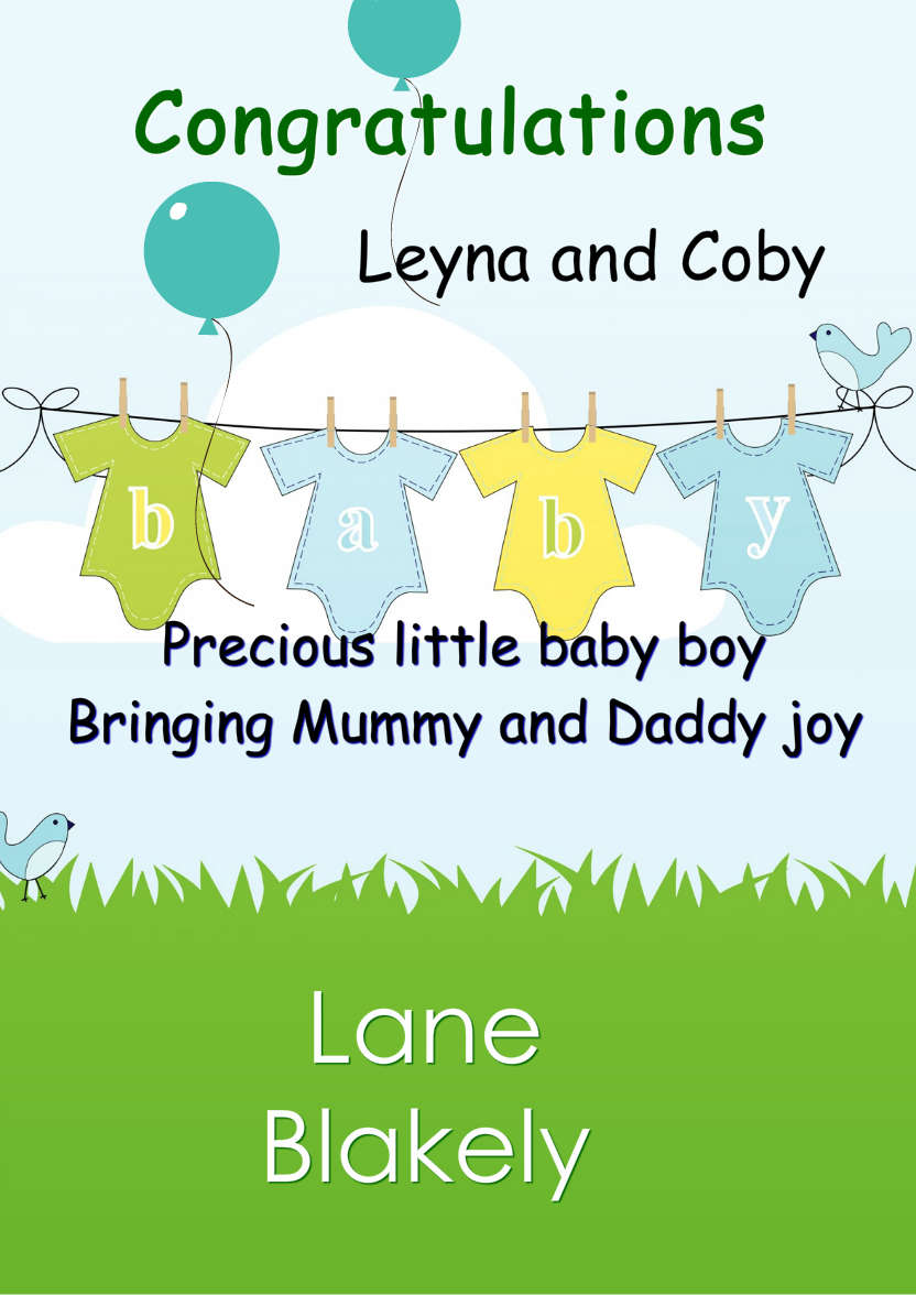 Washing Line New Baby Boy - card made with Crafty Bob's Card Creator