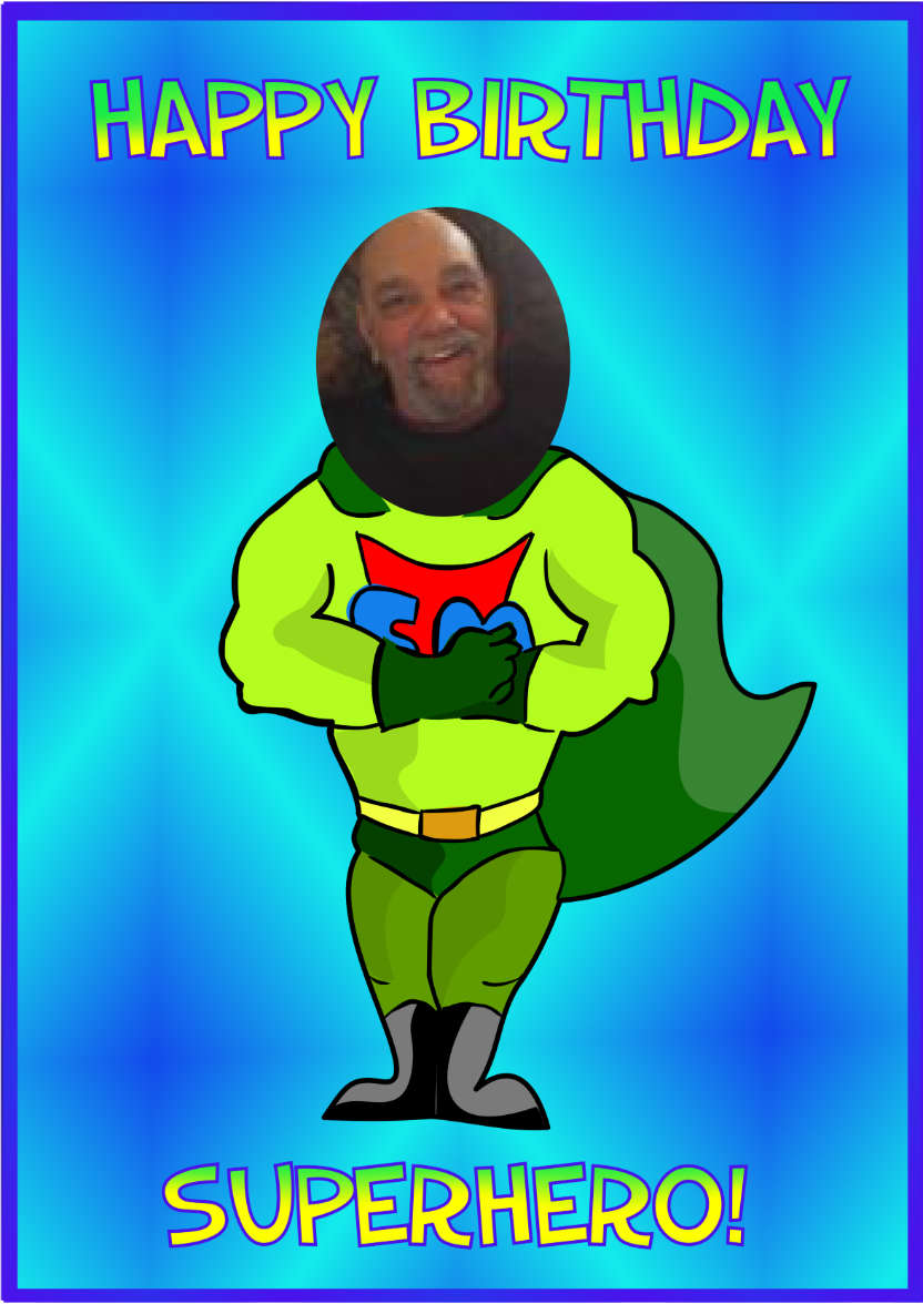 Superhero - card made with Crafty Bob's Card Creator
