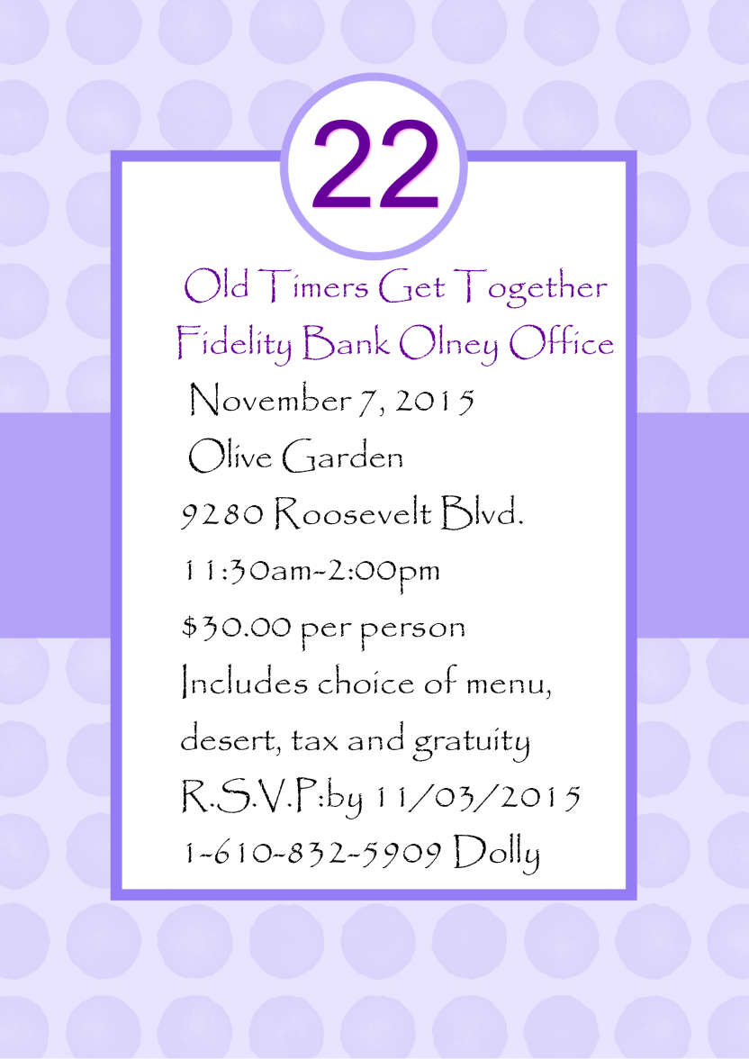 Purple Party Invitation - card made with Crafty Bob's Card Creator