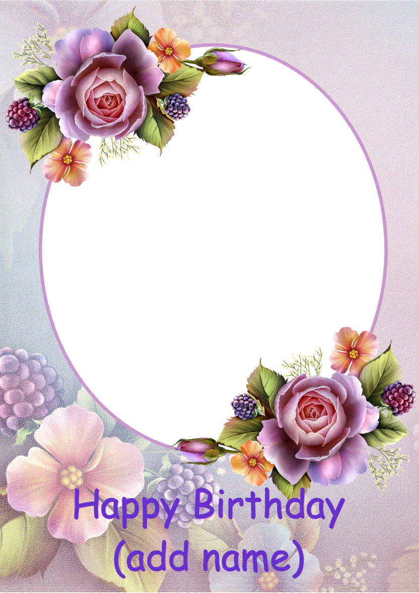 Soft Floral Photo Frame - card made with Crafty Bob's Card Creator