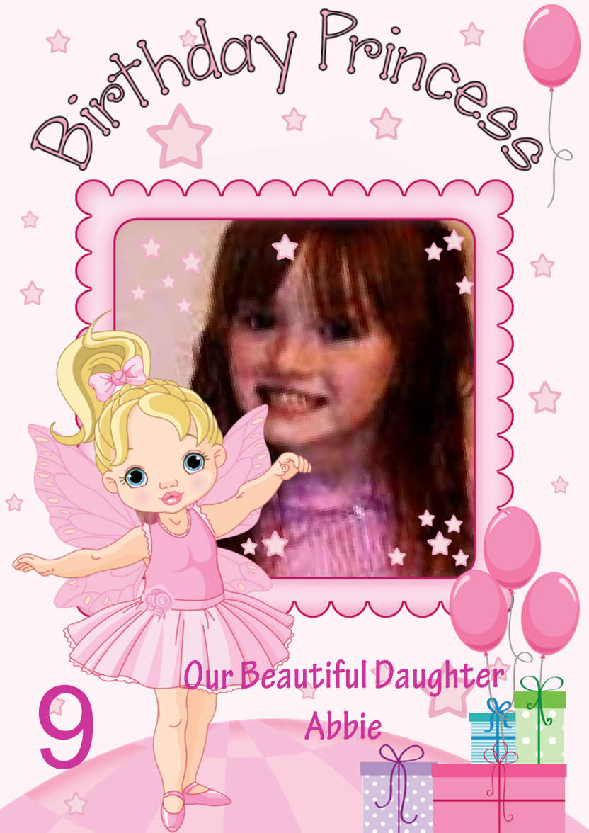 The Birthday Princess - card made with Crafty Bob's Card Creator