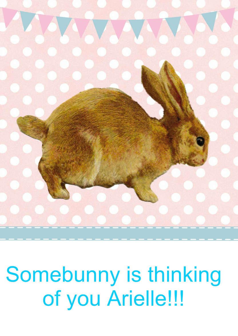 Somebunny is Thinking of You Personalised Card - card made with Crafty Bob's Card Creator