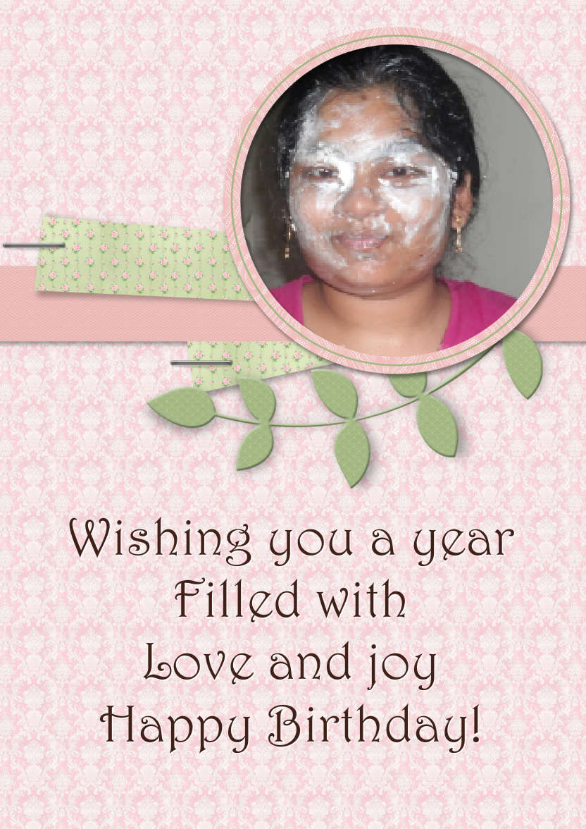 Scrapbook Style Frame Photo Card - card made with Crafty Bob's Card Creator