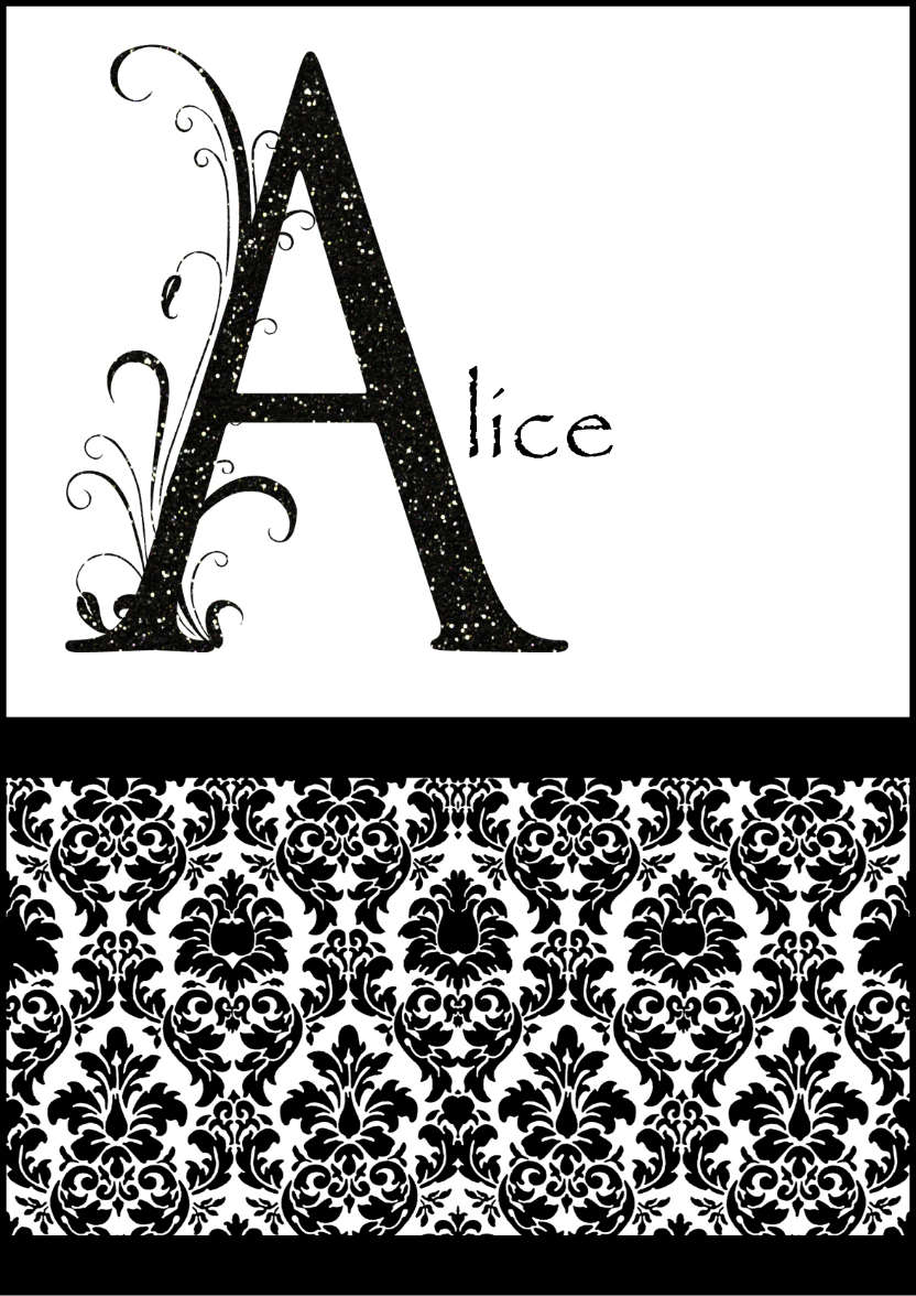 Damask Monogram Letter a Card - card made with Crafty Bob's Card Creator