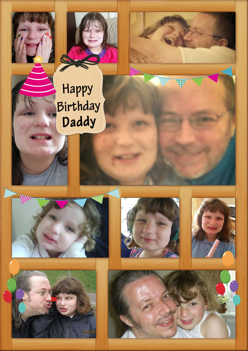 Wooden Collage Frame Card - card made with Crafty Bob's Card Creator