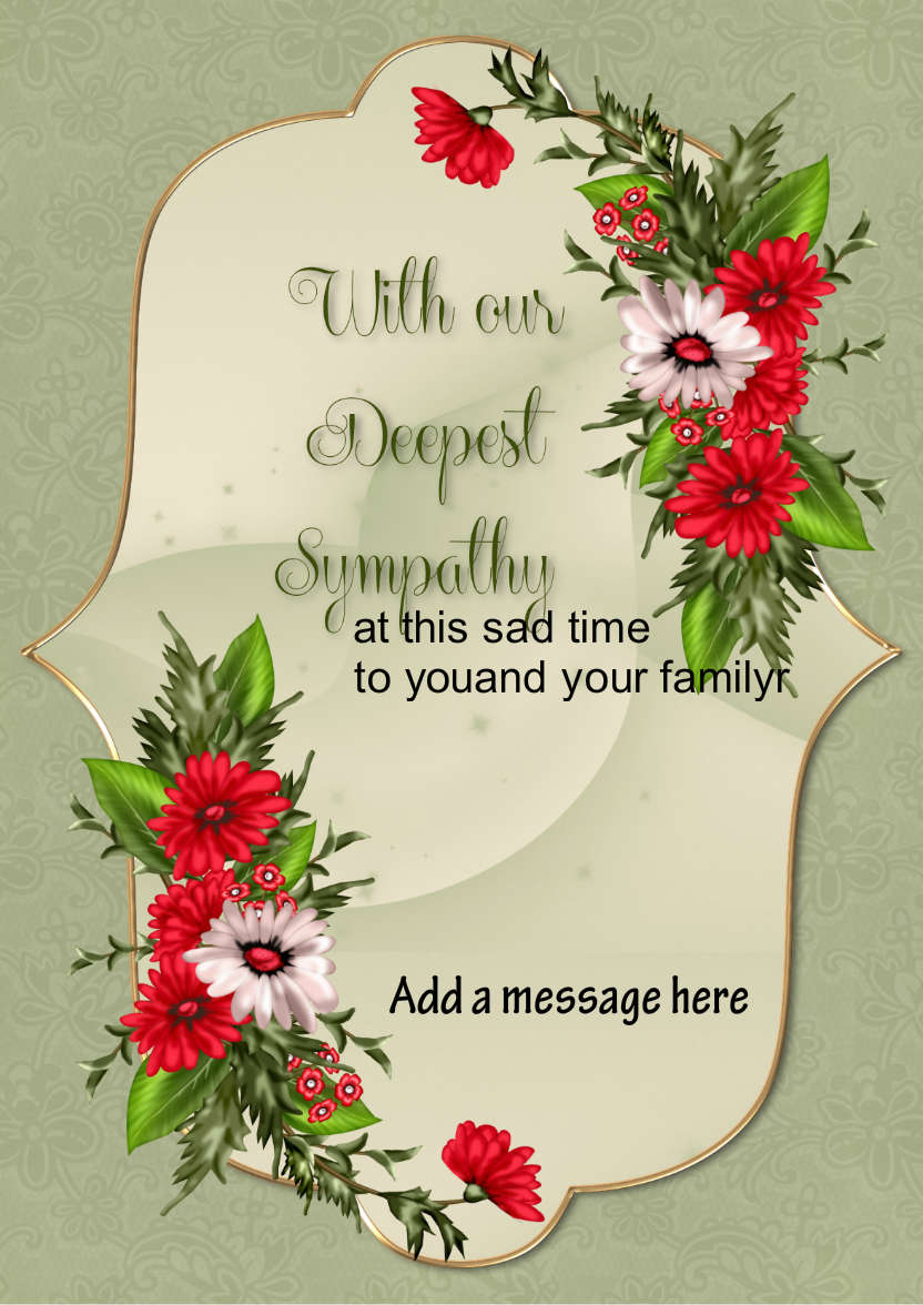 With Our Deepest Sympathy - card made with Crafty Bob's Card Creator