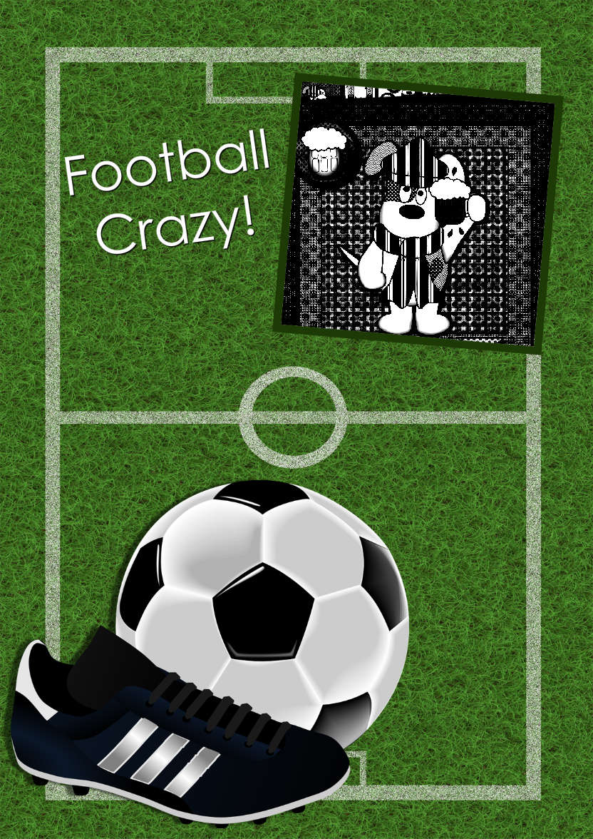 Football Aperture Photo Card - card made with Crafty Bob's Card Creator