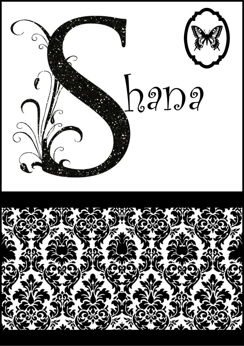 Damask Monogram Letter S Card - card made with Crafty Bob's Card Creator