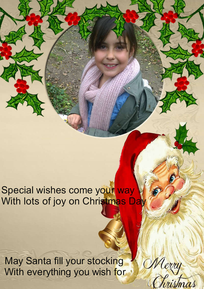 Christmas Photo Card with Santa - card made with Crafty Bob's Card Creator