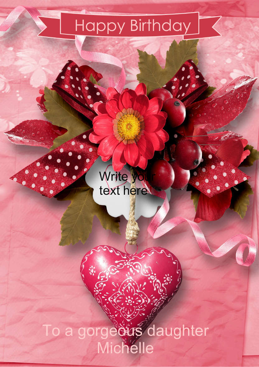Floral Heart Cluster - card made with Crafty Bob's Card Creator