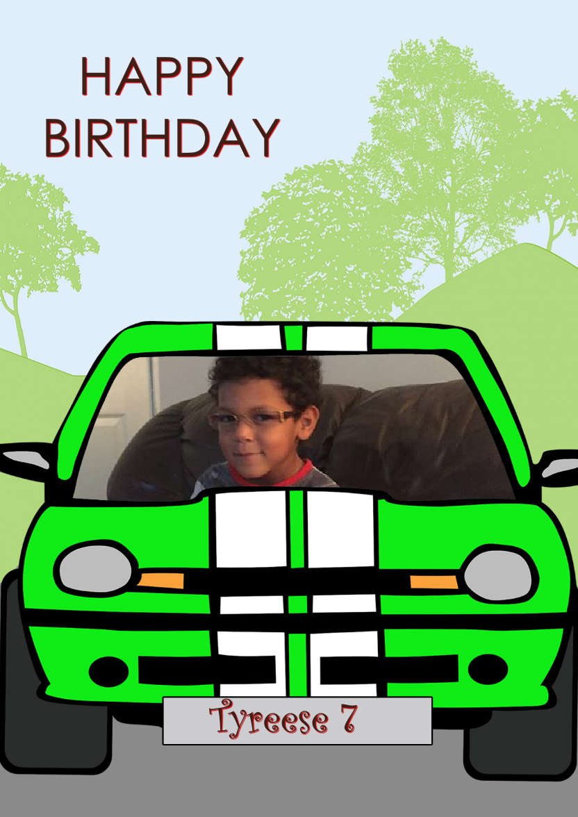 Boy Racer - card made with Crafty Bob's Card Creator