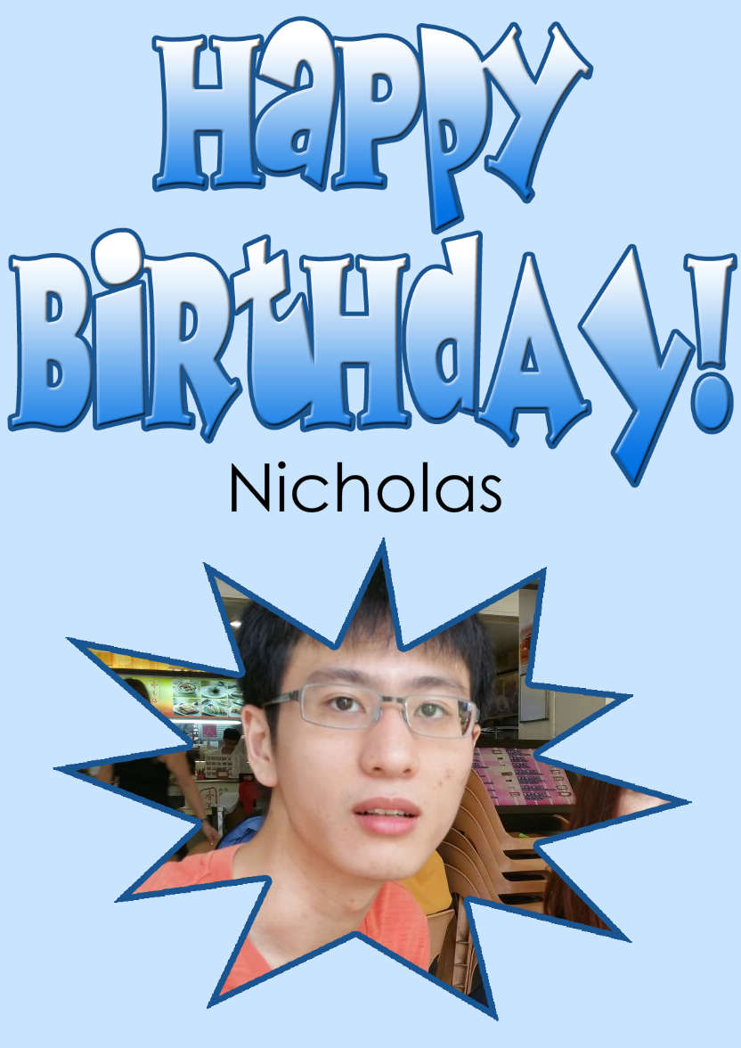 Smash Frame Birthday Card - card made with Crafty Bob's Card Creator