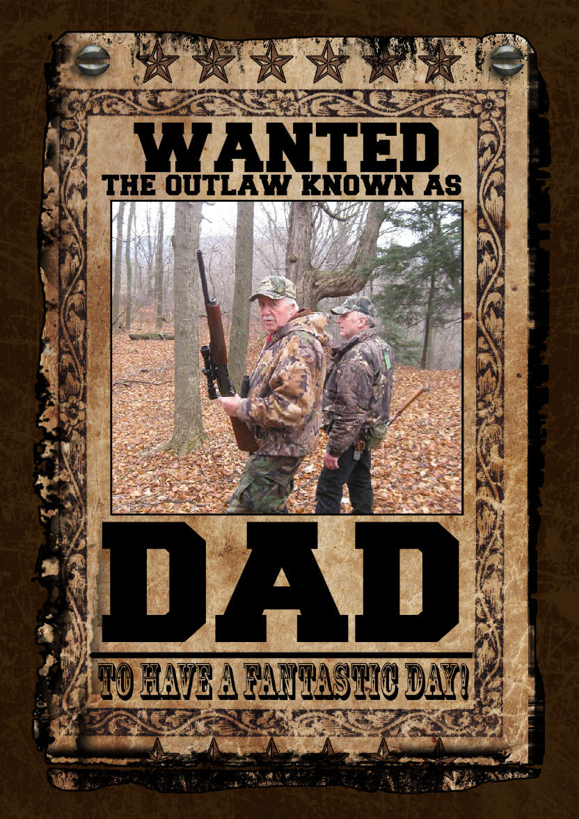 Dad Birthday. Father's Day, Photo Greeting Card - card made with Crafty Bob's Card Creator