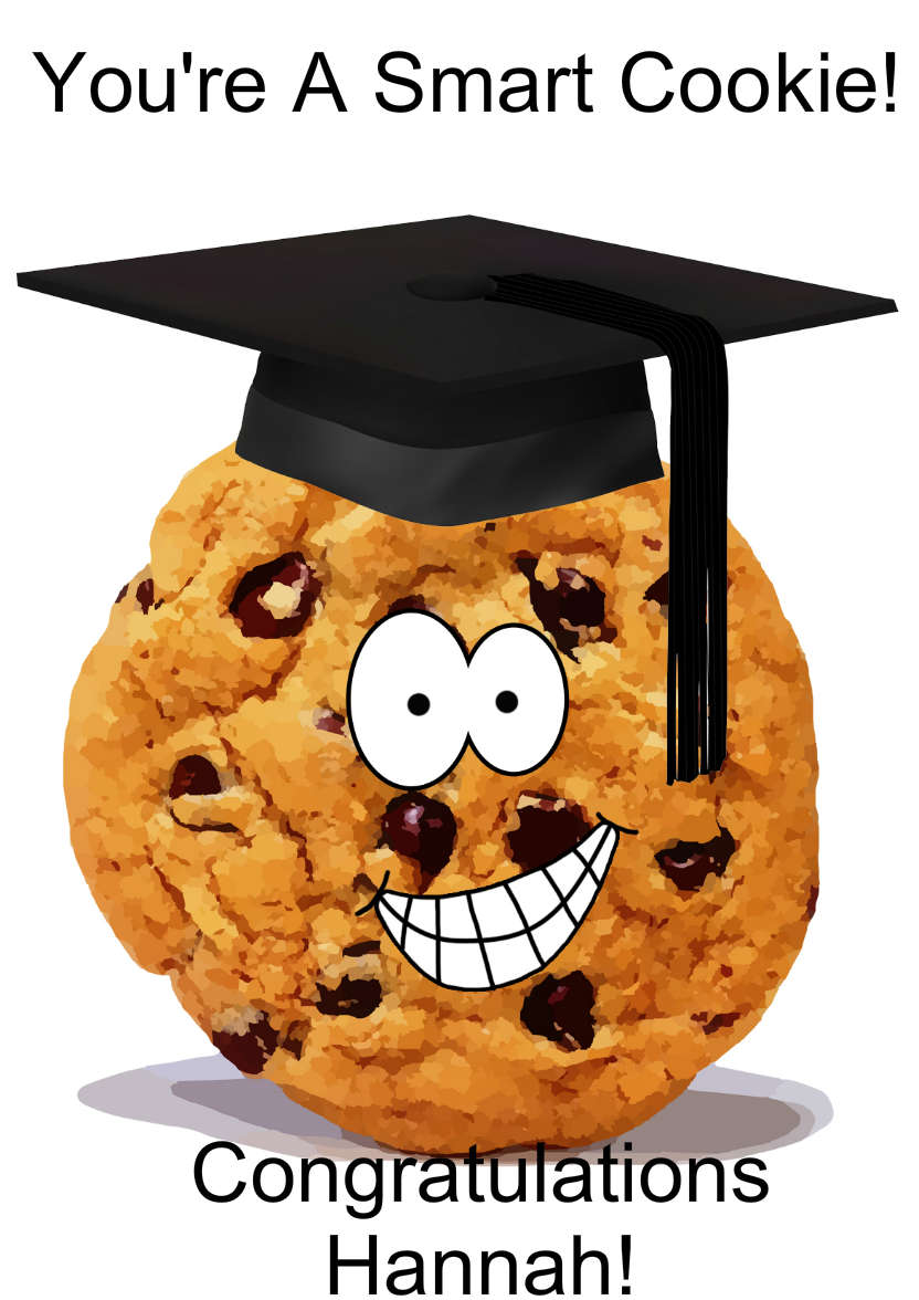 Smart Cookie Graduation Card - card made with Crafty Bob's Card Creator