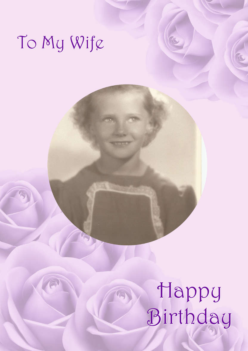 Purple Roses Background - card made with Crafty Bob's Card Creator