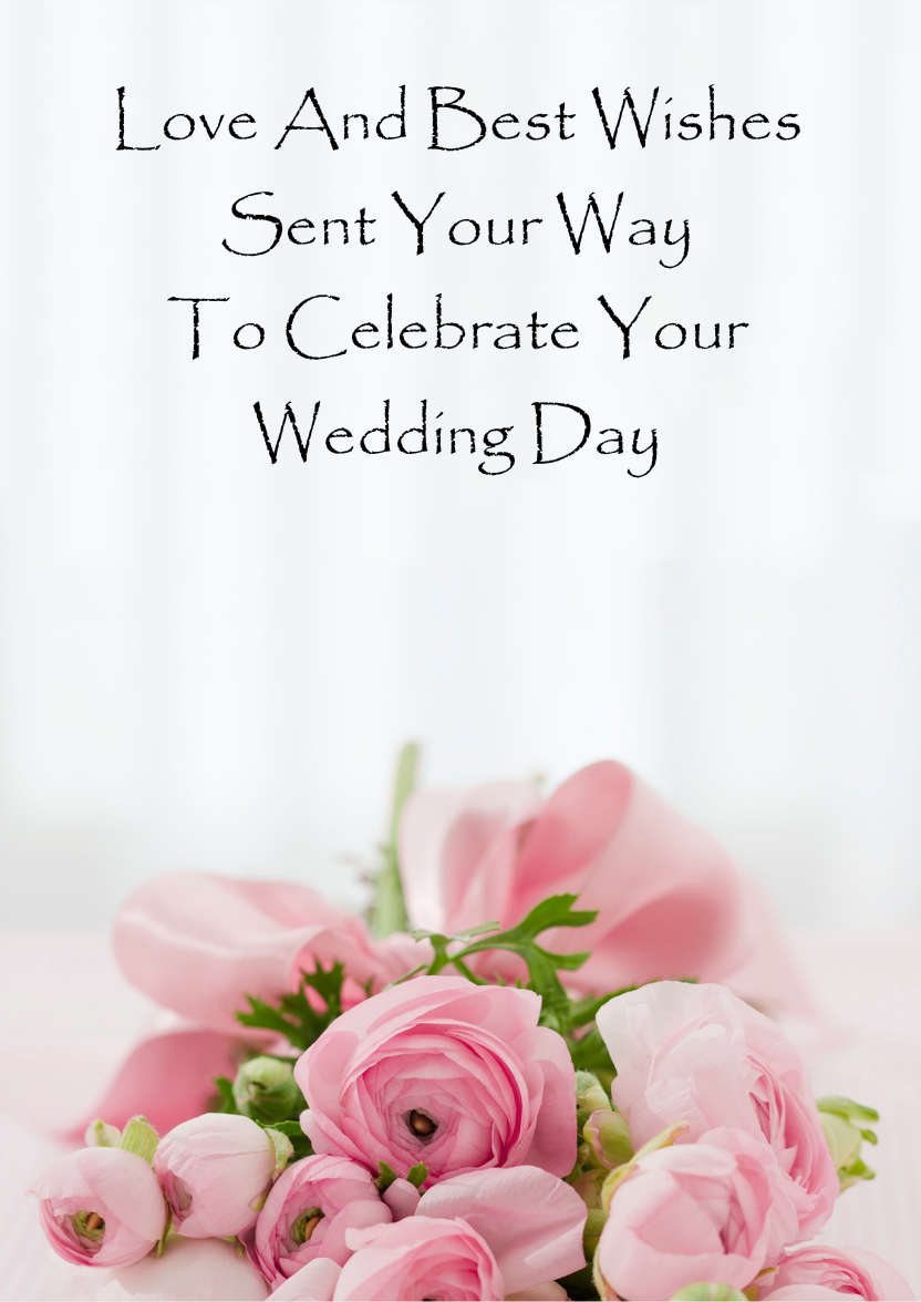Pink Wedding Bouquet Card - card made with Crafty Bob's Card Creator