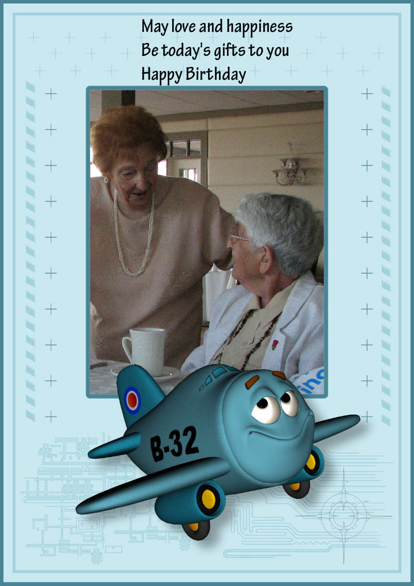 Airplane - card made with Crafty Bob's Card Creator