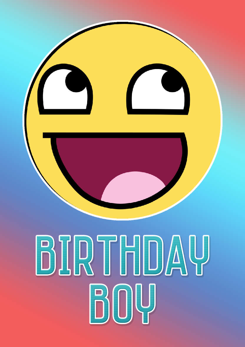 Birthday Boy Photo Card - card made with Crafty Bob's Card Creator