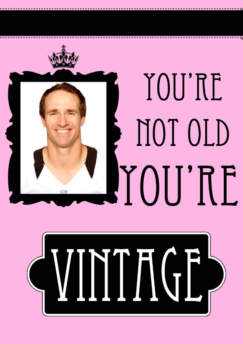 Not Old You're Vintage Aperture Card Pink - card made with Crafty Bob's Card Creator