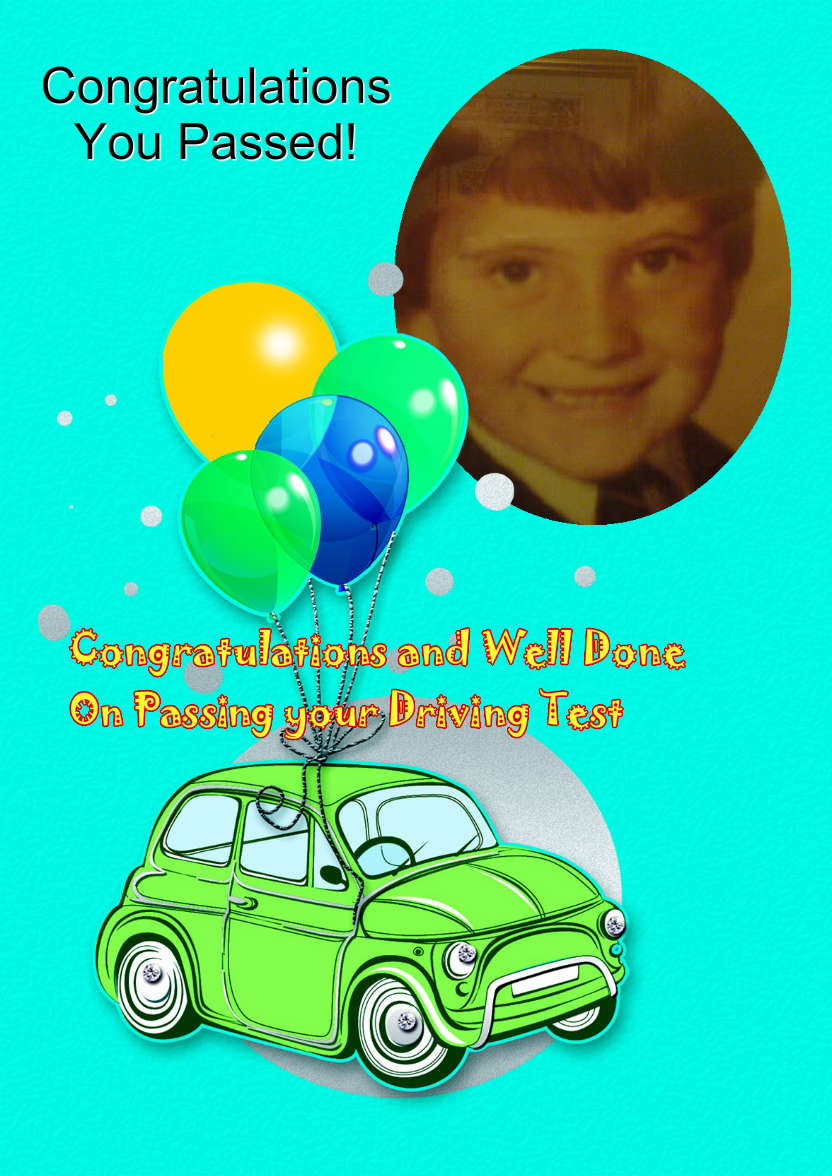 Congratulations New Driver Card - card made with Crafty Bob's Card Creator