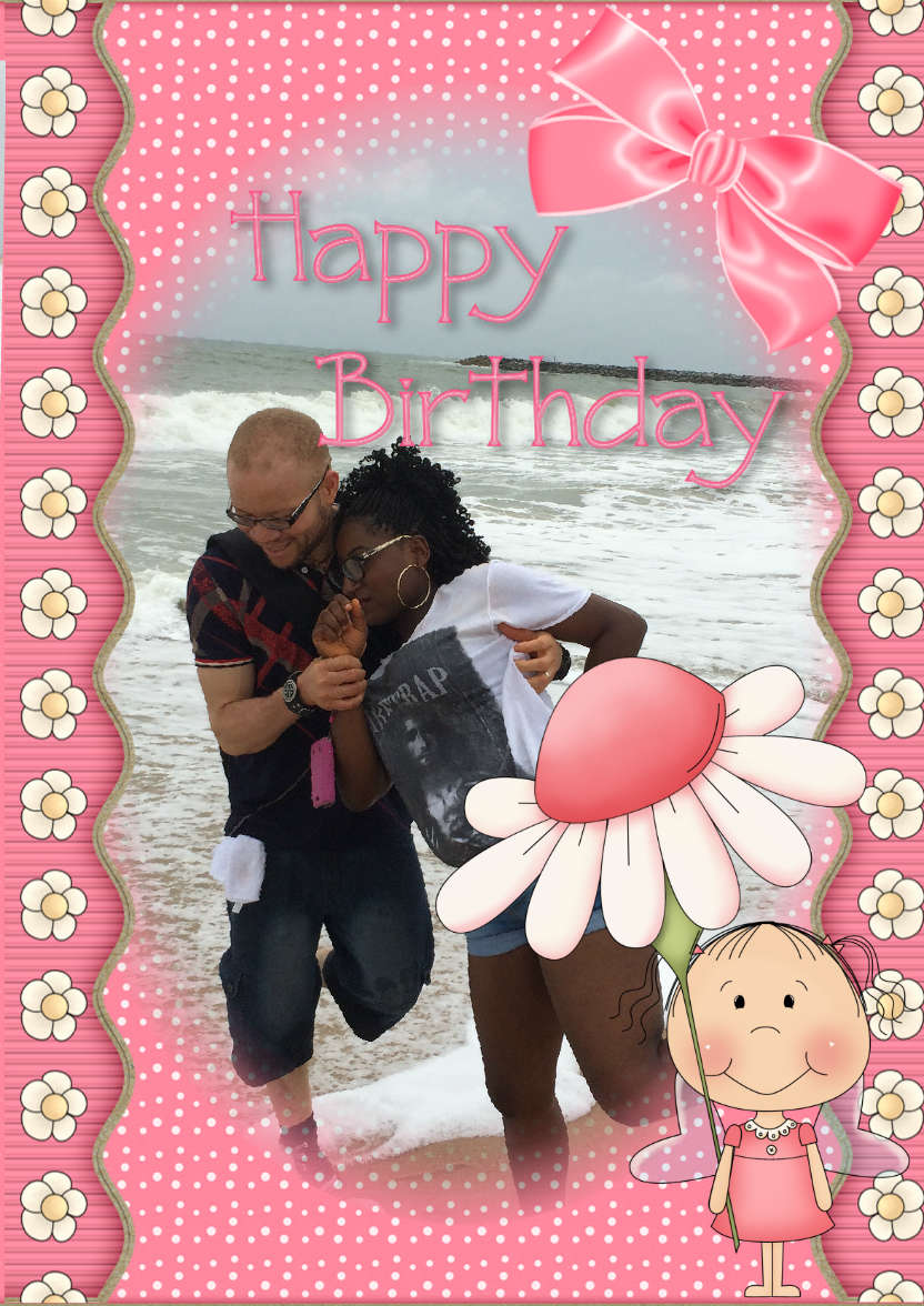 Cute Birthday Girl - card made with Crafty Bob's Card Creator