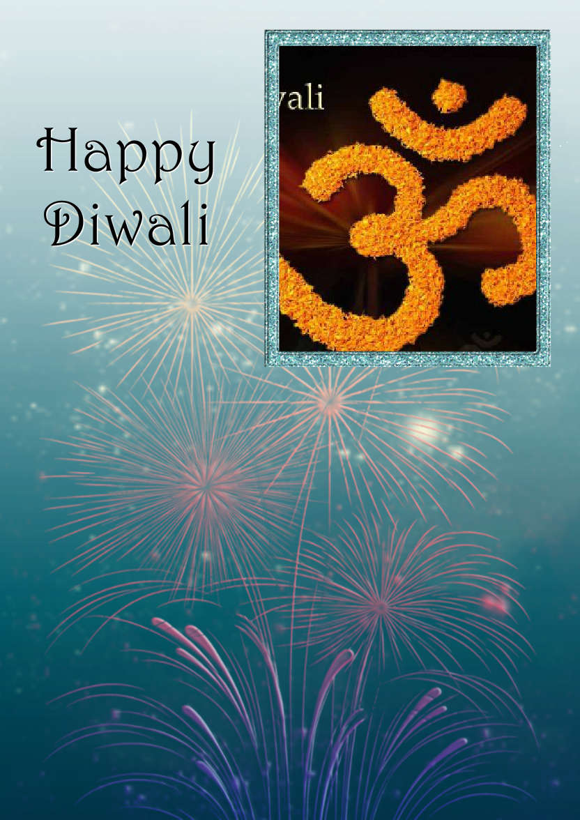 Firework Aperture Diwali Card - card made with Crafty Bob's Card Creator