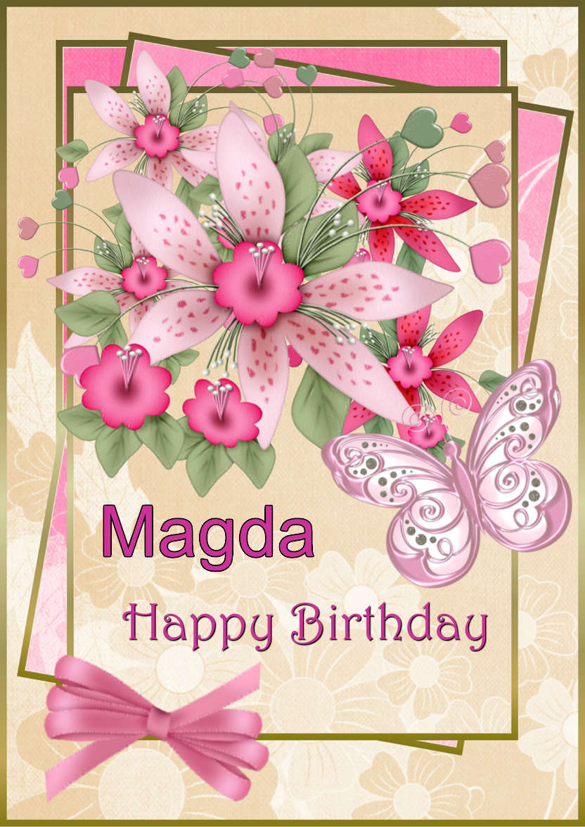 Floral Birthday - card made with Crafty Bob's Card Creator